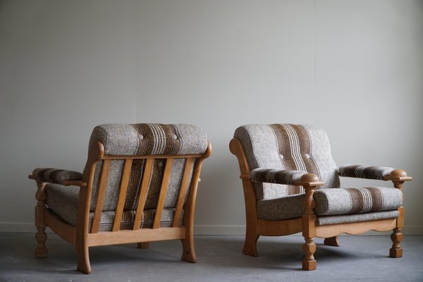 Danish Modern Lounge Chairs in Oak attributed to Henning Kjærnulf, 1960s, Set of 2-MXF-1719762