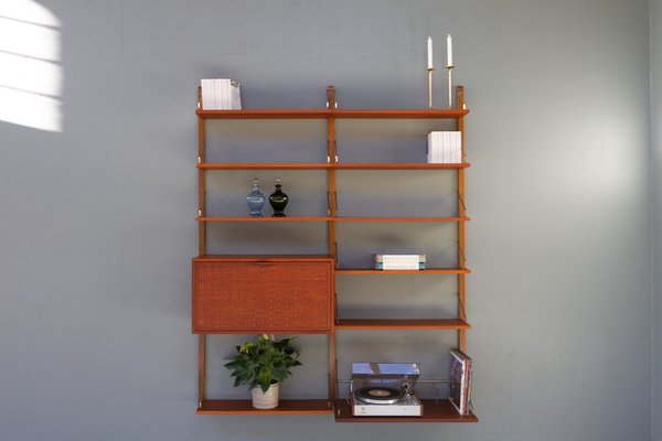 Danish Modern Modular Teak Wall Unit by Poul Cadovius for Cado, 1950s-WIX-1521149