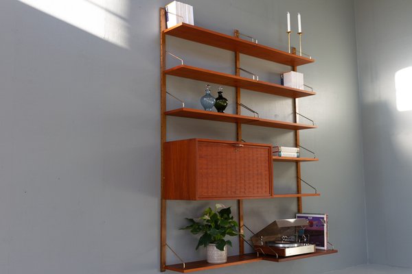 Danish Modern Modular Teak Wall Unit by Poul Cadovius for Cado, 1950s-WIX-1521149