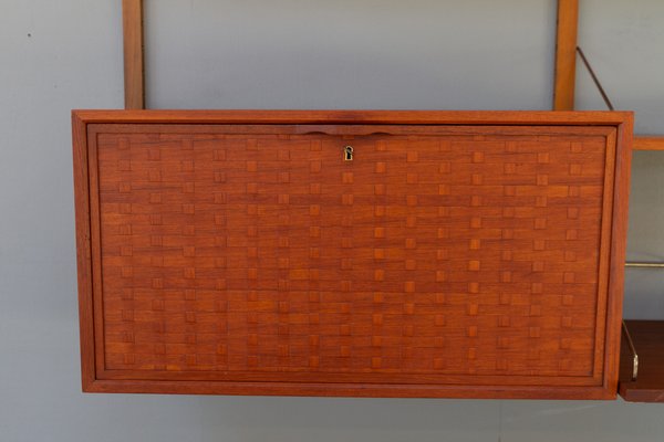 Danish Modern Modular Teak Wall Unit by Poul Cadovius for Cado, 1950s-WIX-1521149