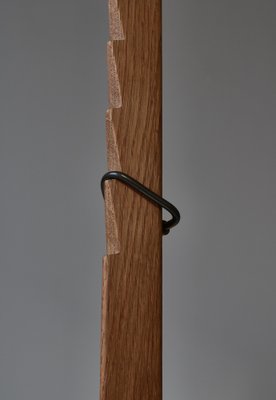 Danish Modern Oak & Brass Adjustable Floor Lamp by Svend Aage Holm Sørensen, 1960s-WRF-1812170