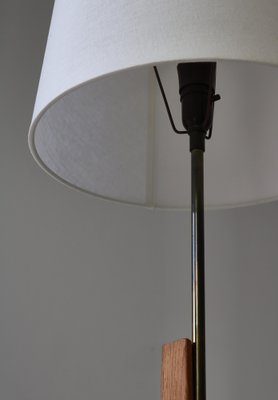 Danish Modern Oak & Brass Adjustable Floor Lamp by Svend Aage Holm Sørensen, 1960s-WRF-1812170