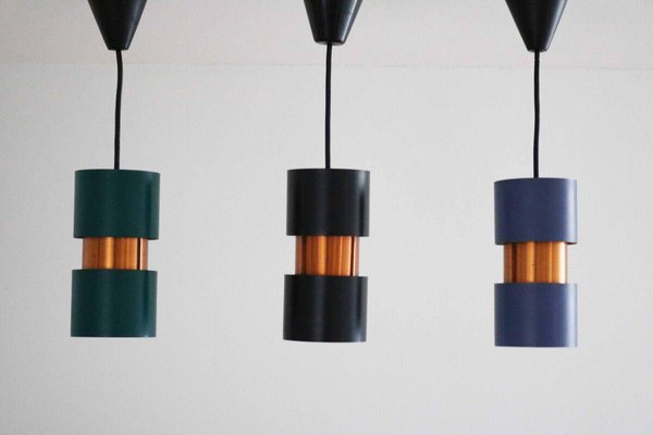 Danish Modern Pendant Lights by Jo Hammerborg for Fog & Morup, 1960s, Set of 3-FJP-1771582