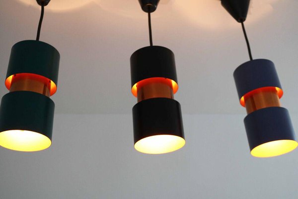 Danish Modern Pendant Lights by Jo Hammerborg for Fog & Morup, 1960s, Set of 3-FJP-1771582