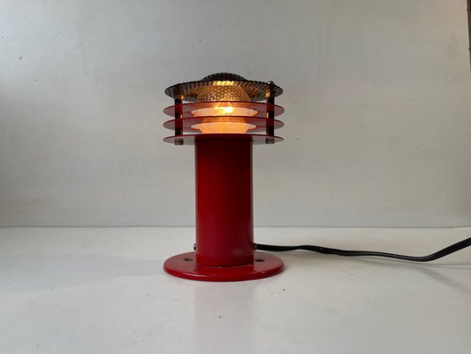 Danish Modern Red Wall Sconce from Abo Metalkunst, 1970s-LCR-1343827