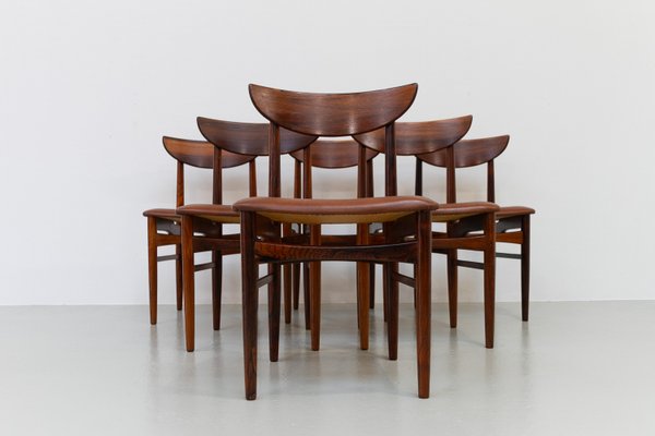 Danish Modern Rosewood Dining Room Set by Skovby, 1960s, Set of 7-WIX-1818307