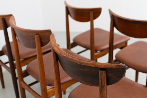 Danish Modern Rosewood Dining Room Set by Skovby, 1960s, Set of 7-WIX-1818307