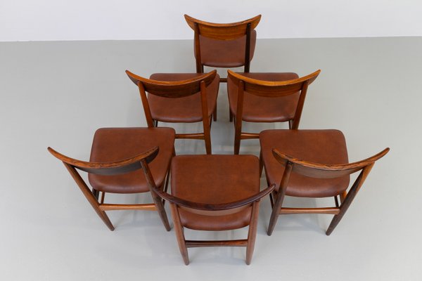 Danish Modern Rosewood Dining Room Set by Skovby, 1960s, Set of 7-WIX-1818307