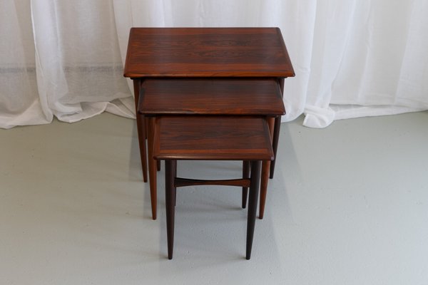 Danish Modern Rosewood Nesting Tables, 1960s, Set of 3-WIX-1776369