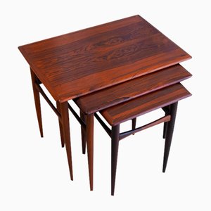 Danish Modern Rosewood Nesting Tables, 1960s, Set of 3-WIX-1776369