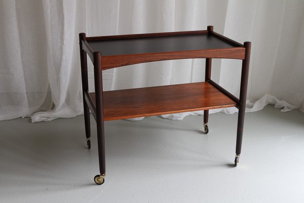 Danish Modern Rosewood Serving Trolley, 1960s-WIX-1700376