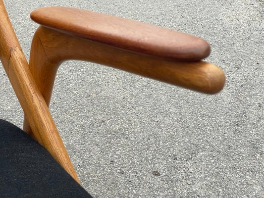 Danish Modern Scissor Lounge Chair in Teak & Beech, 1960s-MXB-1764164