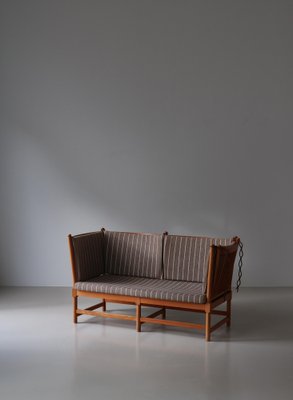 Danish Modern Spoke-Back Sofa by Børge Mogensen attributed to Fritz Hansen, 1963-WRF-1821481