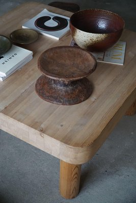 Danish Modern Square Coffee Table in Pine with Chunky Legs attributed to Rainer Daumiller, 1950s-MXF-1746771