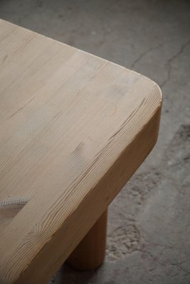 Danish Modern Square Coffee Table in Pine with Chunky Legs attributed to Rainer Daumiller, 1950s-MXF-1746771