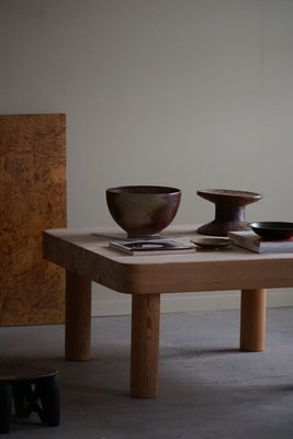 Danish Modern Square Coffee Table in Pine with Chunky Legs attributed to Rainer Daumiller, 1950s-MXF-1746771