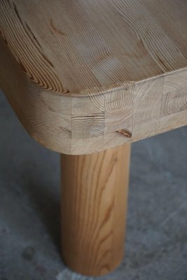 Danish Modern Square Coffee Table in Pine with Chunky Legs attributed to Rainer Daumiller, 1950s-MXF-1746771