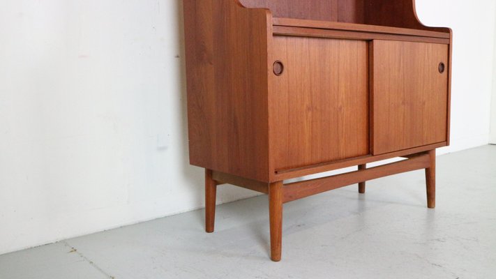 Danish Modern Teak Bookcase attributed to Johannes Sorth for Bornholm Møbelfabrik, 1960s-DT-2026129