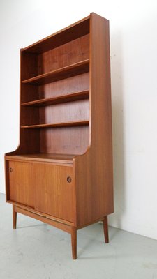 Danish Modern Teak Bookcase attributed to Johannes Sorth for Bornholm Møbelfabrik, 1960s-DT-2026129