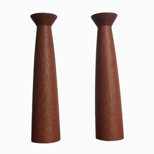 Danish Modern Teak Candleholders, 1960s, Set of 2-WSA-831376