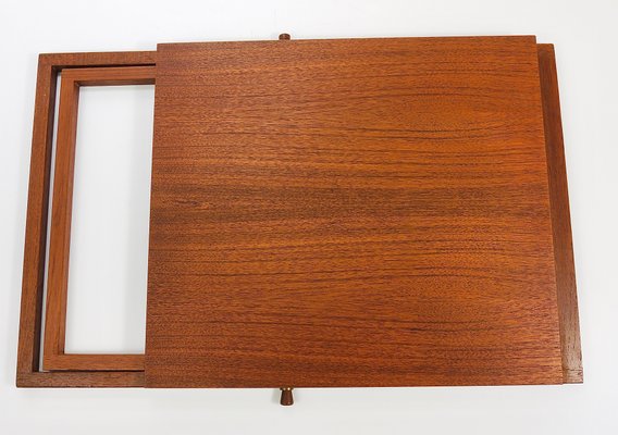 Danish Modern Teak Folding Table by Illum Wikkelso for Silkeborg, Denmark, 1960s-MWV-1762694