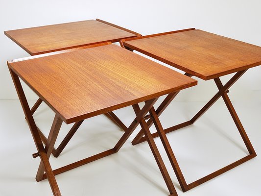 Danish Modern Teak Folding Table by Illum Wikkelso for Silkeborg, Denmark, 1960s-MWV-1762694