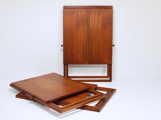 Danish Modern Teak Folding Table by Illum Wikkelso for Silkeborg, Denmark, 1960s-MWV-1762694