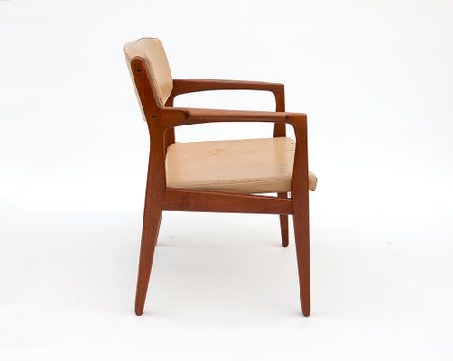 Danish Modern Teak & Leather Armchair by Erik Buck for Ørum Møbelfabrik-URD-1166455