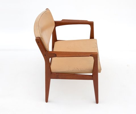 Danish Modern Teak & Leather Armchair by Erik Buck for Ørum Møbelfabrik-URD-1166455