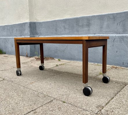 Danish Modern TV Table on Wheels in Rosewood and Cherrywood, 1970s-LCR-1444833