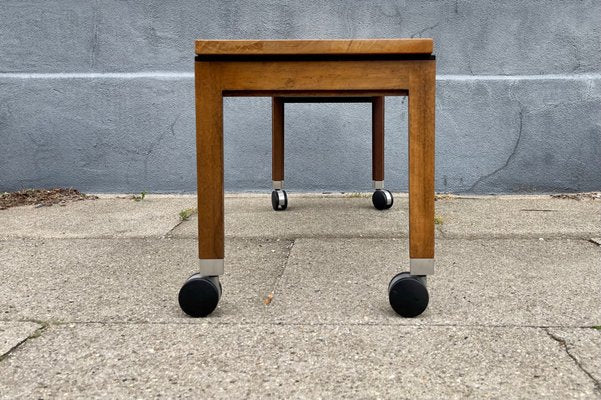 Danish Modern TV Table on Wheels in Rosewood and Cherrywood, 1970s-LCR-1444833