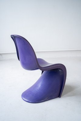 Danish Modern Violet Chairs by Verner Panton for Vitra, 1970s, Set of 5-IXA-1784356