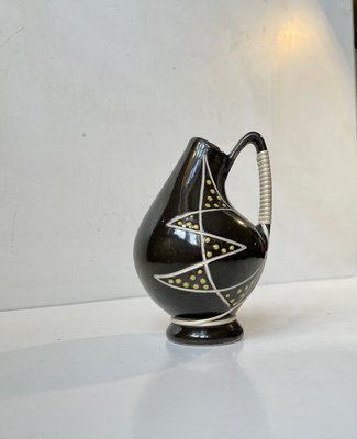 Danish Modernist Ceramic Vase in Black Glaze from Søholm, 1950s-LCR-1427208