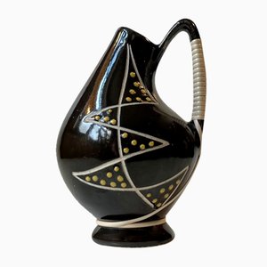 Danish Modernist Ceramic Vase in Black Glaze from Søholm, 1950s-LCR-1427208