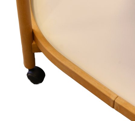 Danish Modernist Oval Beech Tray Trolley by Hans Bølling for Torben Ørskov, 1960s-BPJ-1729008