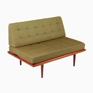 Danish Moss Green Fabric and Teak Minerva Daybed by Peter Hvidt & Orla Mølgaard-Nielsen for France & Daverkosen, 1960s-QVY-1076243