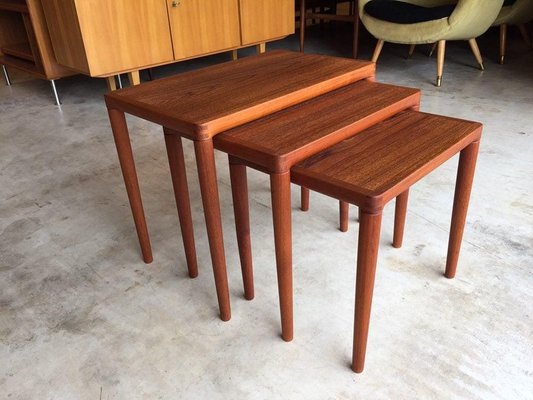 Danish Nesting Tables from Bramin, 1950s, Set of 3-WSA-831338