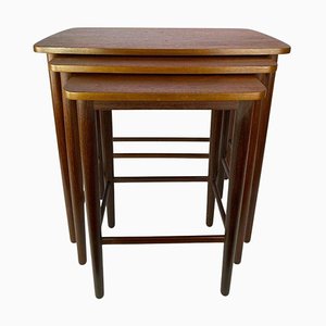 Danish Nesting Tables in Teak, 1960s, Set of 3-UY-1048156