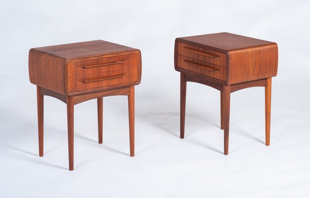 Danish Nightstands by Johannes Andersen, 1960s, Set of 2-ZGQ-2040950