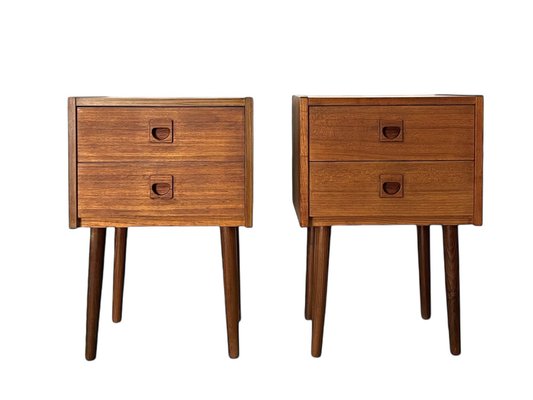 Danish Nightstands in Teak from Brouer Møbelfabrik, 1960s, Set of 2-DZY-2040977