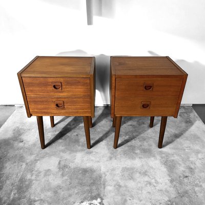 Danish Nightstands in Teak from Brouer Møbelfabrik, 1960s, Set of 2-DZY-2040977