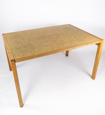 Danish Oak and Cork Dining Table, 1970s-UY-885250