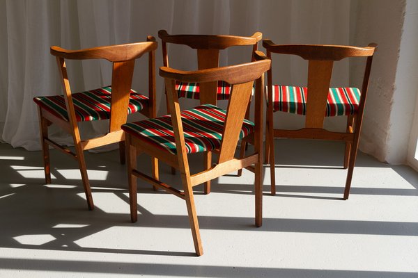 Danish Oak Dining Chairs by H. Kjærnulf, 1960s, Set of 4-WIX-1700375