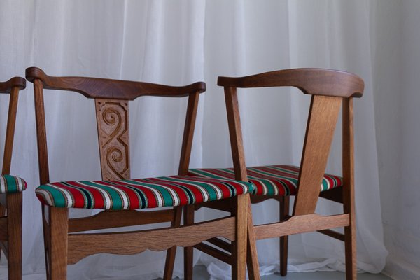 Danish Oak Dining Chairs by H. Kjærnulf, 1960s, Set of 4-WIX-1700375