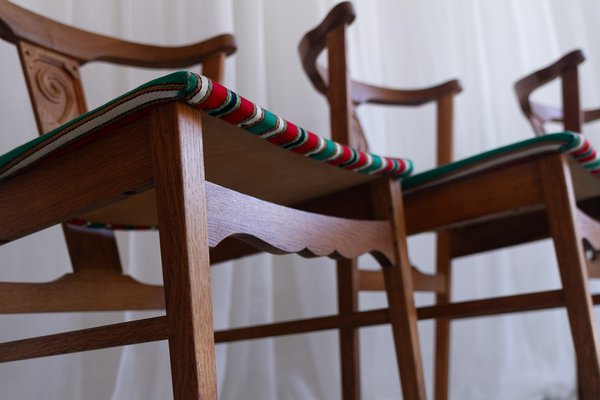 Danish Oak Dining Chairs by H. Kjærnulf, 1960s, Set of 4-WIX-1700375