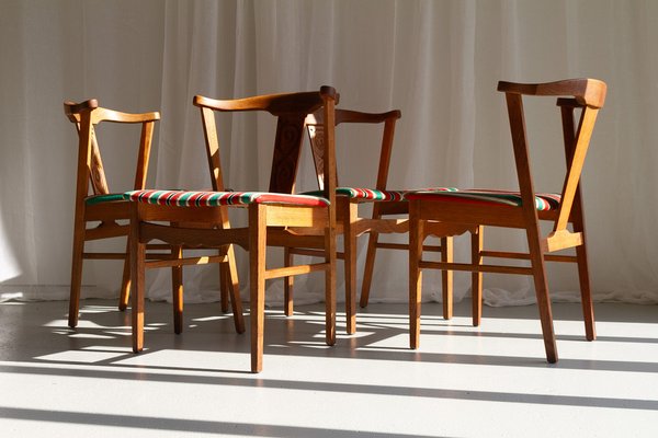 Danish Oak Dining Chairs by H. Kjærnulf, 1960s, Set of 4-WIX-1700375