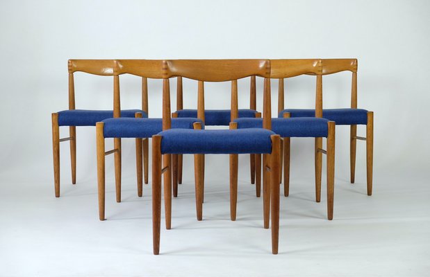 Danish Oak Dining Chairs by Henry Walter Klein for Bramin, 1960s, Set of 6-ETX-1341961