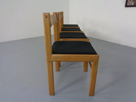 Danish Oak Dining Chairs, Set of 4, 1960s-RDW-1249064