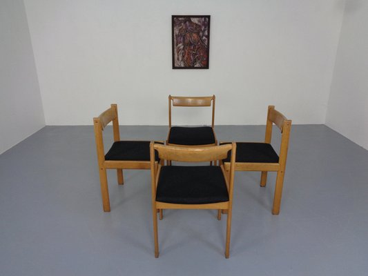 Danish Oak Dining Chairs, Set of 4, 1960s-RDW-1249064