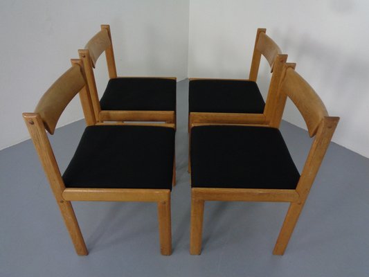 Danish Oak Dining Chairs, Set of 4, 1960s-RDW-1249064